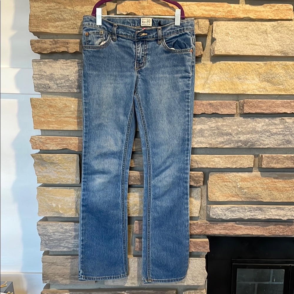 Girls Boot Cut Blue Jeans